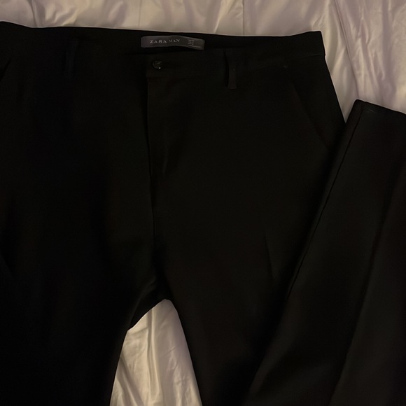 ZARA Men’s size 32 Black Straight Long Trouser Pant - Picture 3 of 9